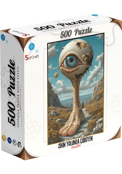 500 Parça Puzzle Zihin Yolunda Çürüyen Hayaller Surreal Sanat Fantastik