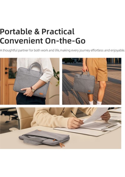 Su Geçirmez Kumaş 14.9 Inc Uyumlu Laptop Notebook El Çantası Gri indirimleri