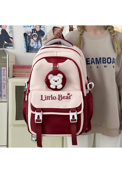 Kore Retro Ortaokul Öğrencisi Okul Çantası Büyük Kapasiteli Seyahat Sırt Çantası (Yurt Dışından) modelleri