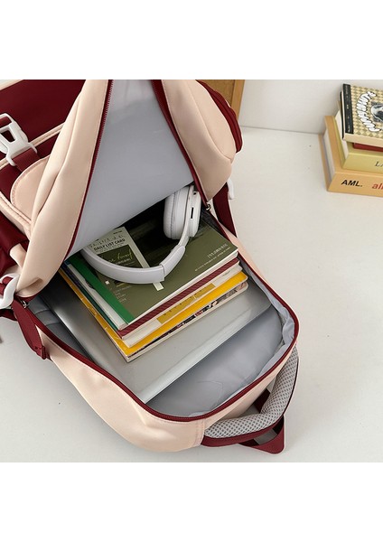 Kore Retro Ortaokul Öğrencisi Okul Çantası Büyük Kapasiteli Seyahat Sırt Çantası (Yurt Dışından) fırsatları