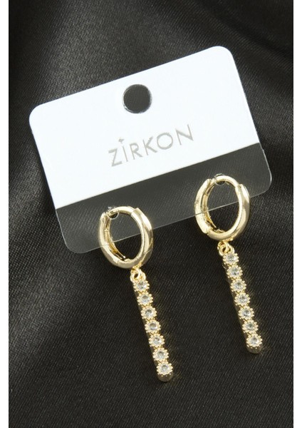 Çubuk Zirkon Taşlı Küpe