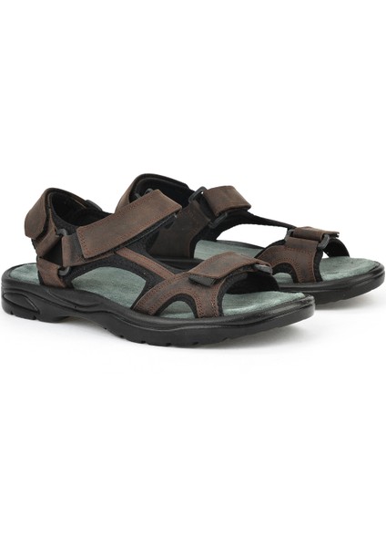 , Erkek Hakiki Deri Sandalet 1511052Z5340 Kahve fiyatları