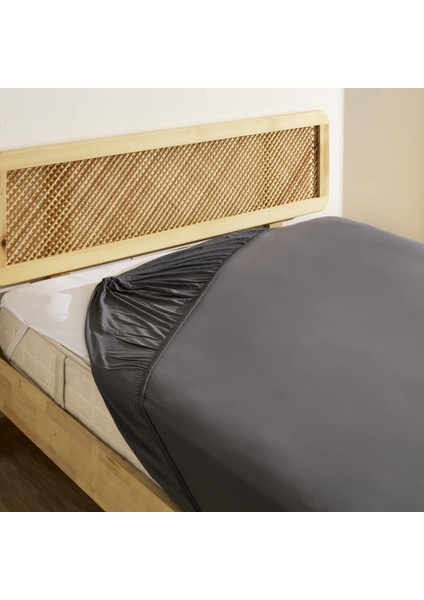 Penye Çift Kişilik %100 Pamuk Lastikli Çarşaf Antrasit