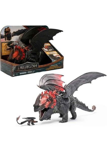 Ejderhanı Nasıl Eğitirsin Red Death Çiğneme Saldırısı Ejderha Figürü 28 cm