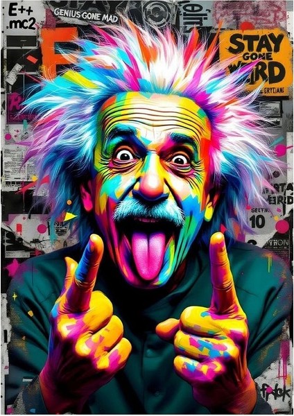 Albert Einstein Kanvas Ev Duvar Salon Ofis Dükkan Hediyelik Dekarasyon Ölçü Seçmeyi Unutmayınız fiyatları