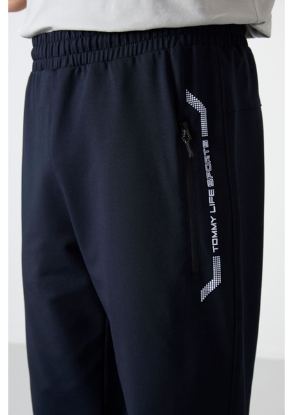 Lacivert - Beyaz Fermuar Cepli Standart Kalıp Klasik Paça Erkek Kapri - 83091 indirimleri