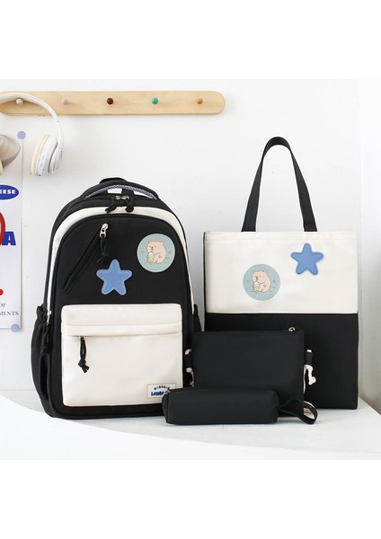 4 Parçalı Preppy Okul Çantası, Ilkokul ve Ortaokul Öğrencileri Için Sırt Çantası, Çok Bölmeli Sırt Çantası (Yurt Dışından) fırsatları