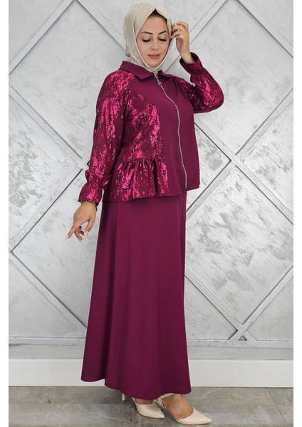 Kadın Büzgü Detaylı Tesettür Takım