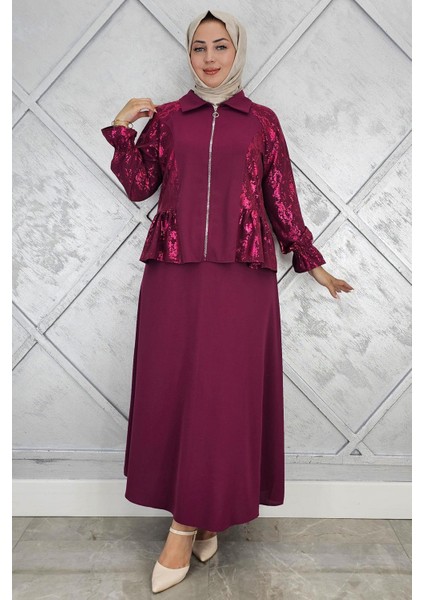 Kadın Büzgü Detaylı Tesettür Takım modelleri
