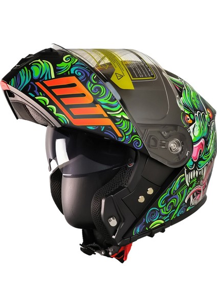 M-966 Çene Açılır Kask Güneş Vizörlü Drago (L) modelleri