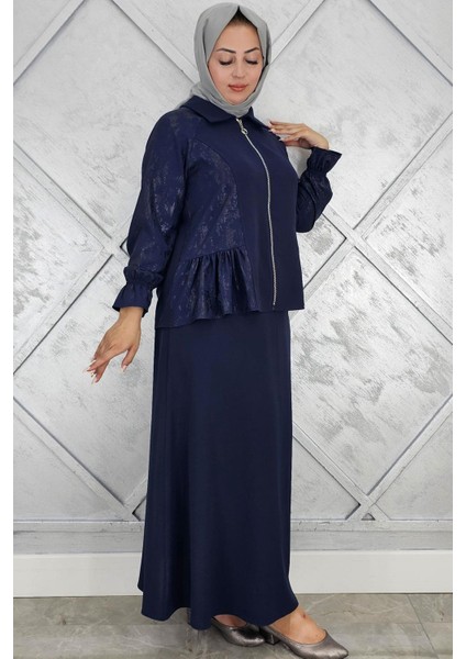 Kadın Büzgü Detaylı Tesettür Takım