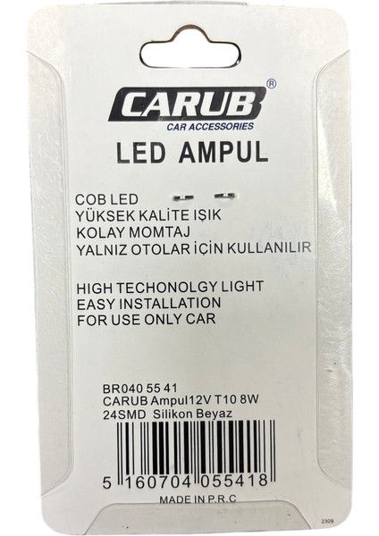 T10 Park Plaka Ledi Beyaz 12 V BR040 55 41 2 Adet Fiyatı fiyatları