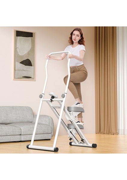 Yeni Versiyon Katlanabilir Dikey Tırmanma Egzersiz Aleti – Beyaz | Full-Body Kardiyo & Yağ Eritme