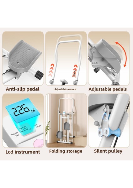 Yeni Versiyon Katlanabilir Dikey Tırmanma Egzersiz Aleti – Beyaz | Full-Body Kardiyo & Yağ Eritme modelleri