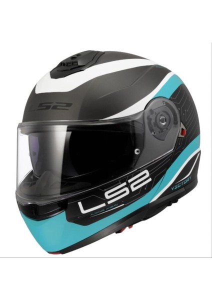 Strobe 2 Victory Çene Açılır Kask Beyaz-Mavi M