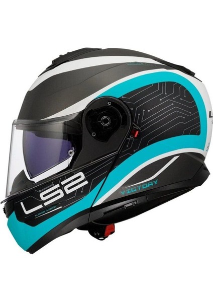 Strobe 2 Victory Çene Açılır Kask Beyaz-Mavi M modelleri