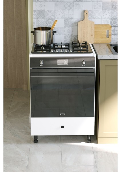 Vina Ayaklı Fırın Dolabı Alttan Kapaklı Dekoratif Ankastre Dolabı fiyatları