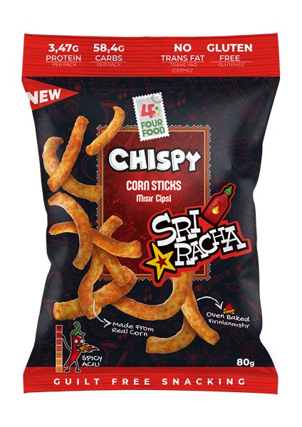 Sriracha Çeşnili Mısır Cipsi