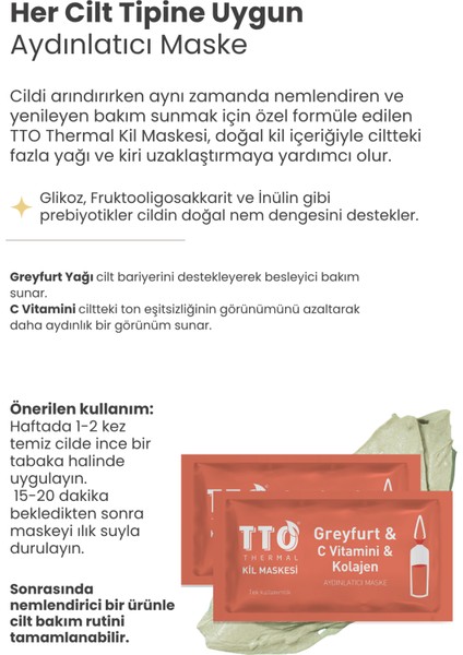 Thermal Kil Maskesi Canlandırıcı Etkiyle Cilt Bakımı 12 Adet Farklı Maske Seçeneği modelleri