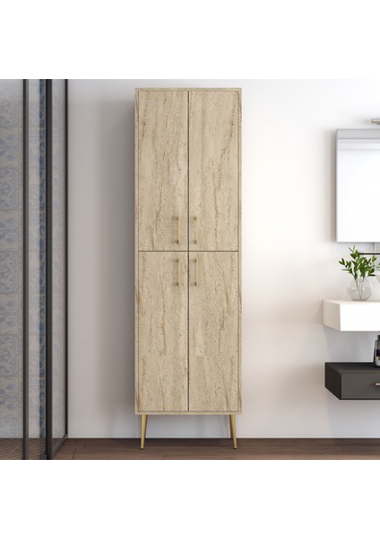 Variant Berlin A Çok Amaçlı Dolap - Traverten / Altın