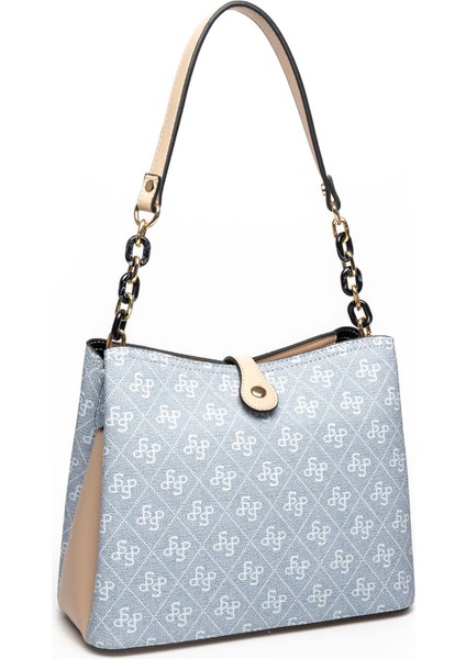 Kadın Omuz Çantası 974-46398 Sılver Polo Bayan Çantası M178 Mavi-Mat Ten fırsatları