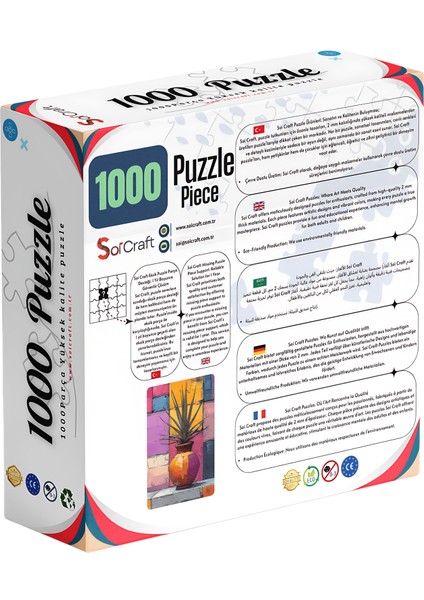 1000 Parça Puzzle Saksıda Agave Bitkisi Modern Sanat fiyatları