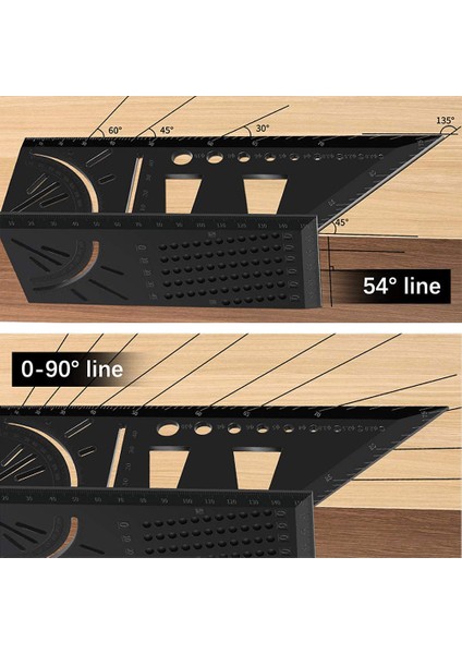 Alüminyum 3D Açılı Işaretleme Gönyesi 150 Mm. fırsatları