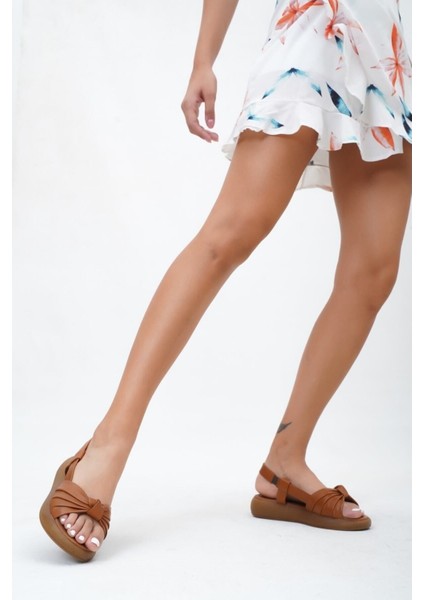 Tarçın Hakiki Deri Günlük Kadın Sandalet Ayakkabı TRC61-1841 fiyatları