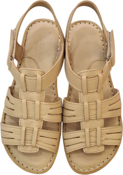 034 Hakiki Deri Kadın Sandalet modelleri