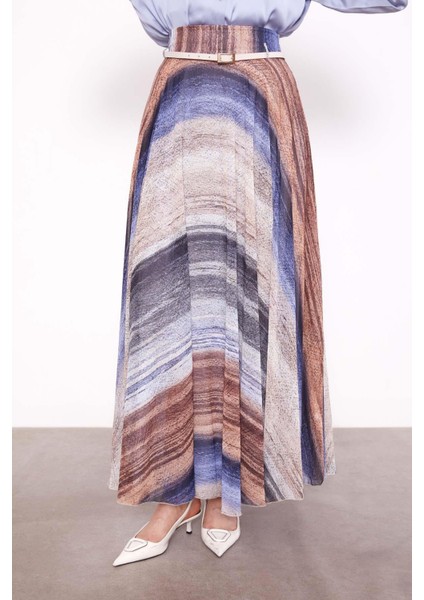 Mavi Batik Desen Etek