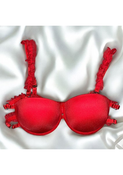 Fırfırlı Destekli ve Dolgulu Sütyen Takımı