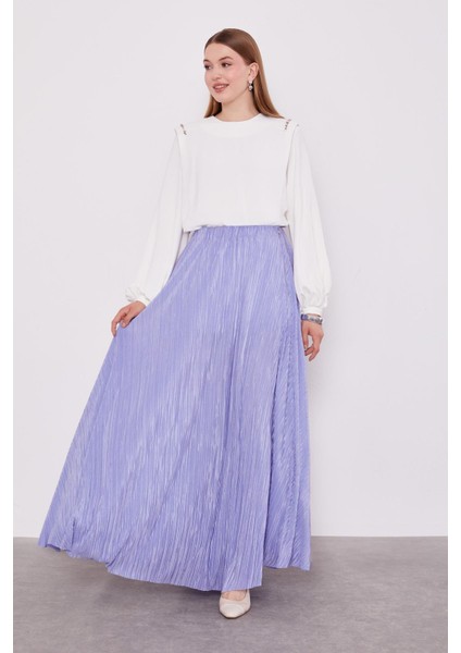Lila Pileli Etek