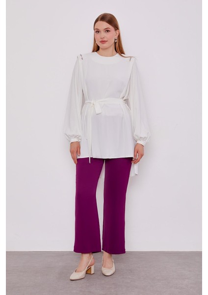 Mor Beli Lastikli Spor Pantolon fiyatları