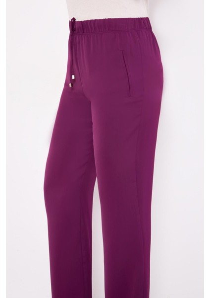 Mor Beli Lastikli Spor Pantolon modelleri