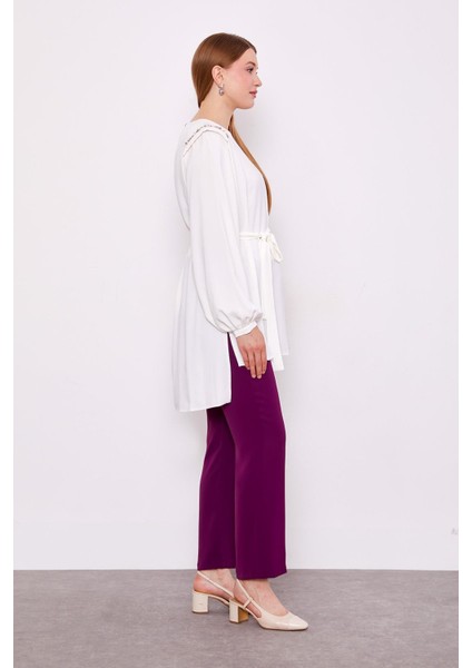 Mor Beli Lastikli Spor Pantolon fırsatları