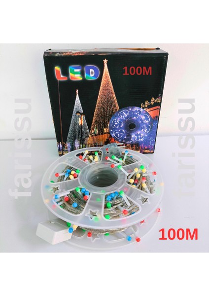 100 Metre Rgb Peri LED Işık – Fişli Dış Mekan Dekoratif Şerit Yılbaşı Aydınlatması