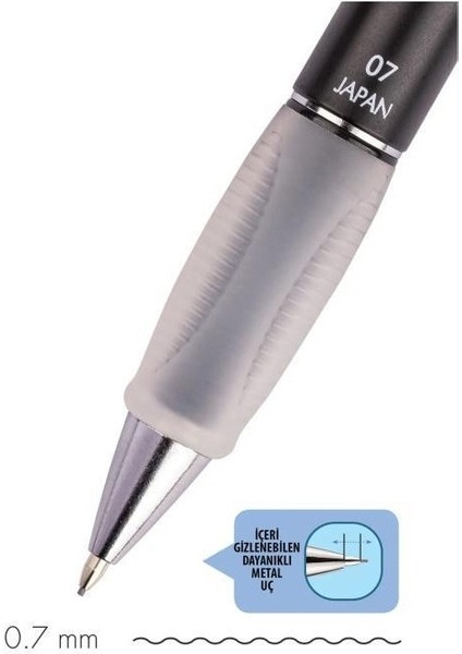 Deep Metalik Mr. Siyah Mekanik Uçlu Kalem 0.7 mm (9764) fiyatları