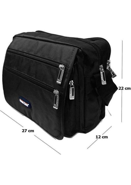 22 x 27cm Siyah Büyük Askılı Postacı Çantası (2246) fiyatları