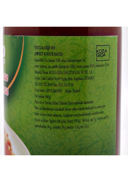 Tatlı Ekşi Sos 840 gr modelleri