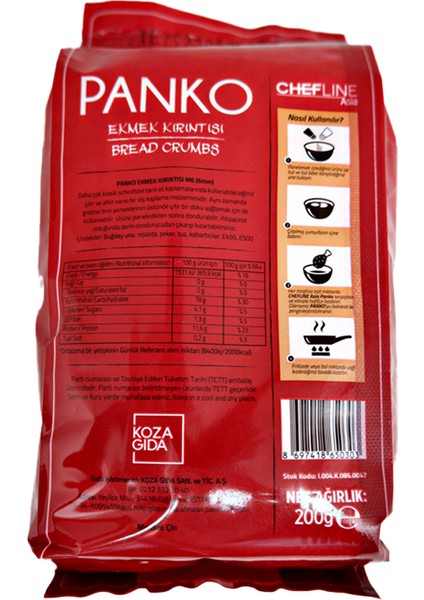 / Cheflıne Panko Japon Ekmek Kırıntısı 200 gr fiyatları