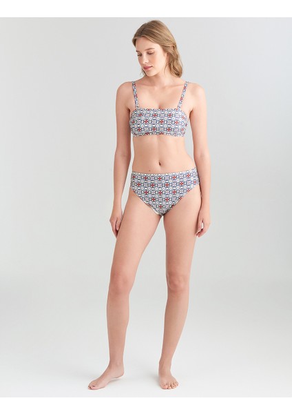 Desenli Yüksek Bel Bikini Altı