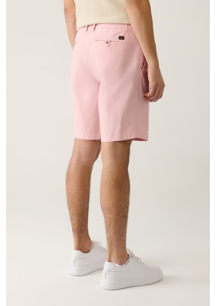 Erkek Somon Beli Lastikli Pamuklu Aspendos Relaxed Fit Şort A41Y3733