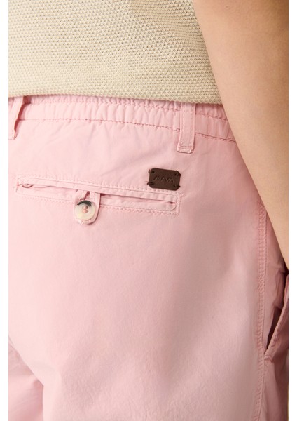 Erkek Somon Beli Lastikli Pamuklu Aspendos Relaxed Fit Şort A41Y3733