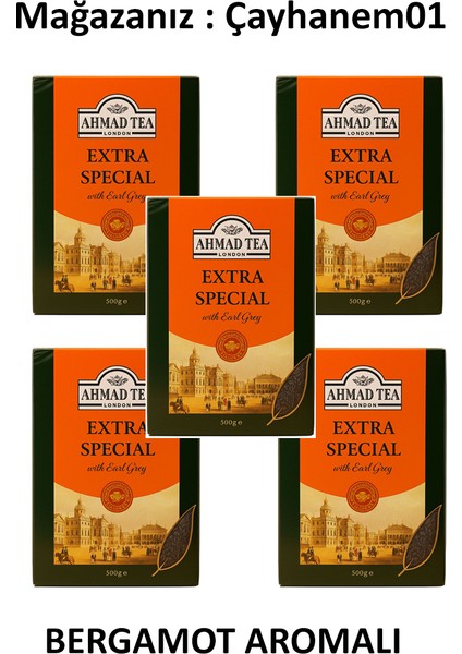 Earl Grey 500 gr x 5 | Bergamot Aromalı Siyah Çay | Extra Special