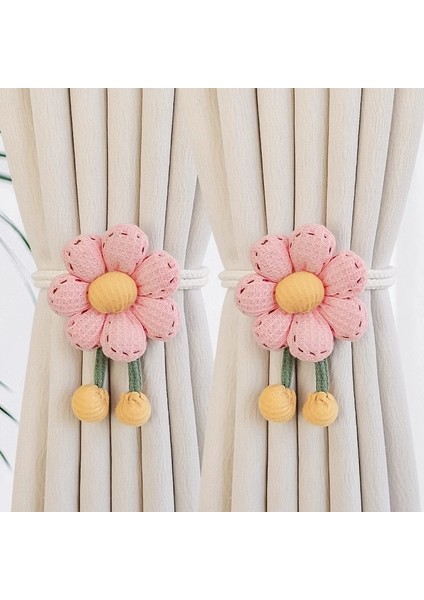 Ayarlanabilir Halat Perde Bağlantı Elemanları Toplama Demeti Bağları Dekoratif Çiçekler (Yurt Dışından)