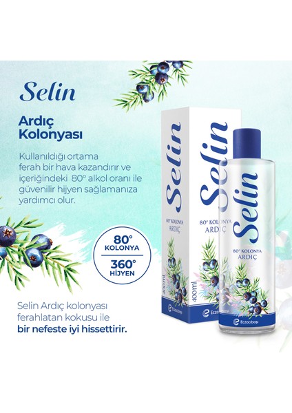 Parfümlü Kolonya Ardıç 400 ml 4 Lü Set modelleri