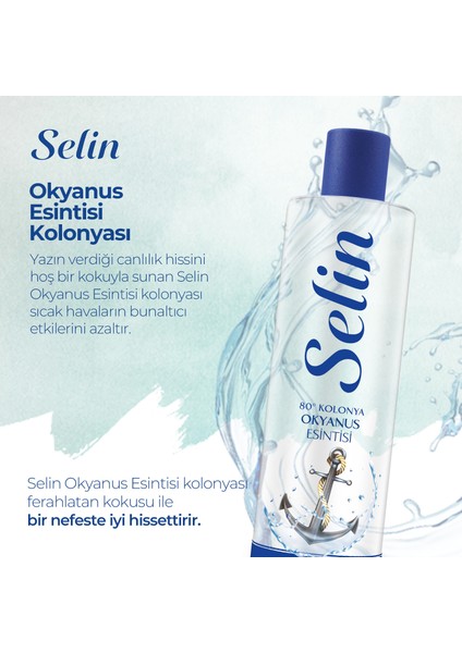 Parfümlü Kolonya Okyanus Esintisi 400 ml - 3'lü Set fırsatları