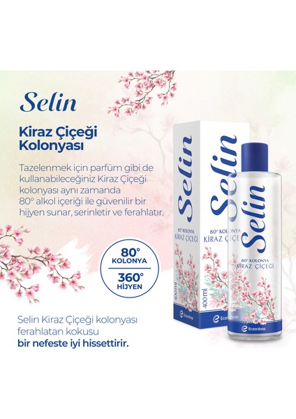 Parfümlü Kolonya Kiraz Çiçeği 400 ml - 4'Lü Set modelleri