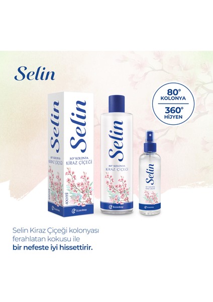 Parfümlü Kolonya Kiraz Çiçeği 400 ml - 4'Lü Set