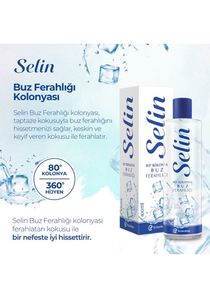 Parfümlü Kolonya Buz Ferahlığı 400 Ml 4'Lü Set modelleri